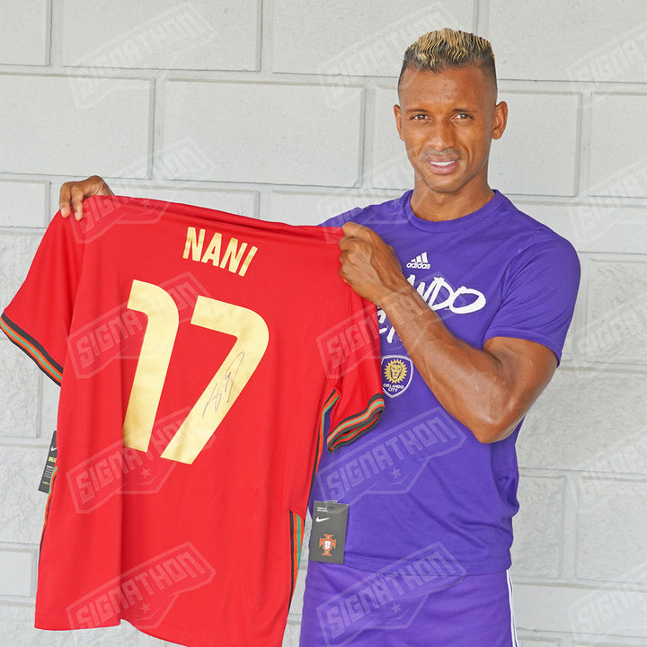 Authentically Signed Luis Nani Portugal Home Jersey Signathon